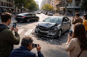 Incidente con auto fantasma
