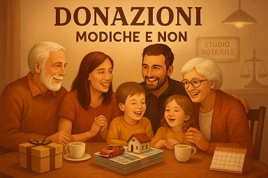 Donazione soldi senza notaio regole