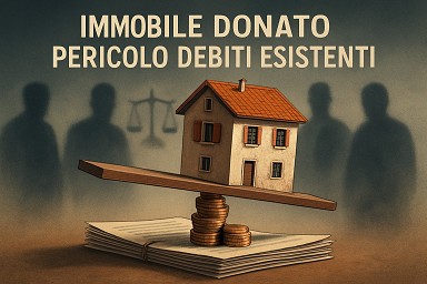 donato immobile debiti proteggerlo