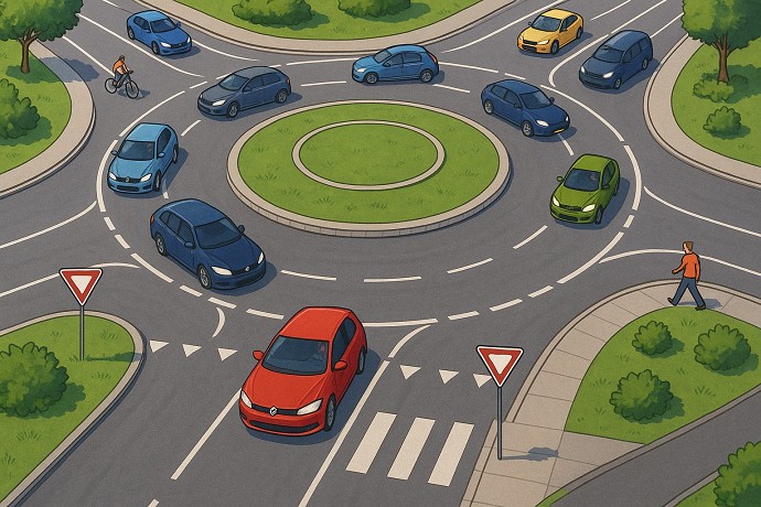 A chi dare precedenza in una rotatoria, 