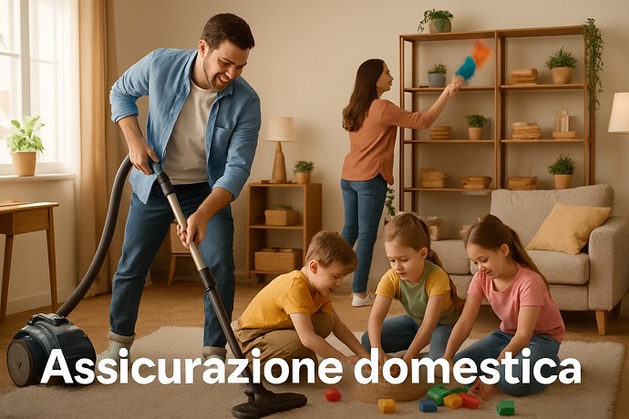 Se marito, moglie e figli fanno pulizie 
