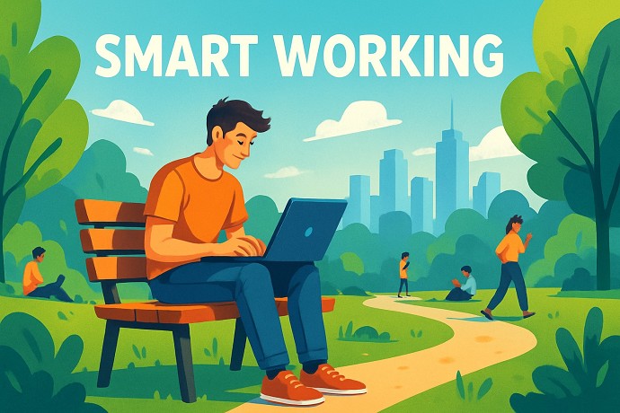 Chi  in smart working pu uscire di cas