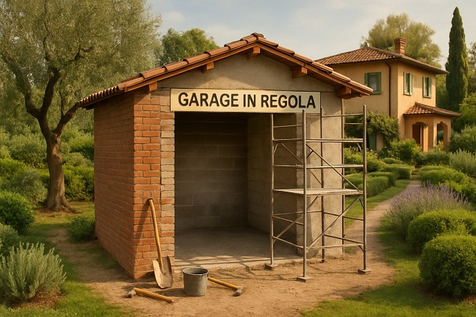 Costruire un garage in giardino privato,
