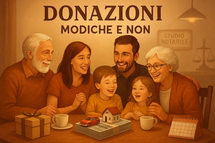 Donazione soldi senza notaio tra parenti