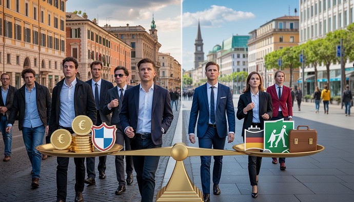 Le differenze di stipendi medi tra itali