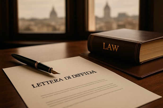 Lettera di diffida spedita da avvocato, 