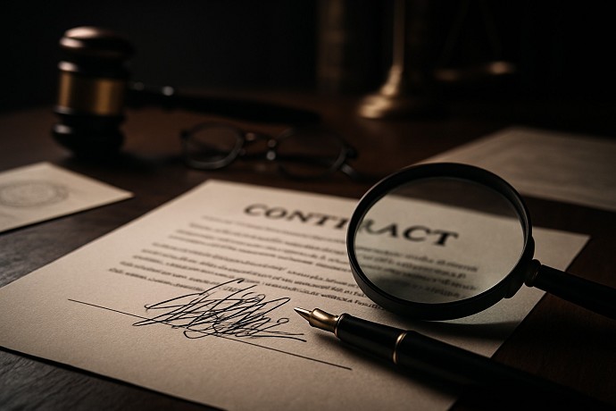 Se una firma su un contratto  illeggibi