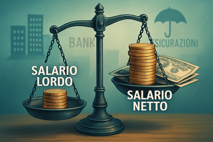 Stipendi netti e lordi in contratto cred