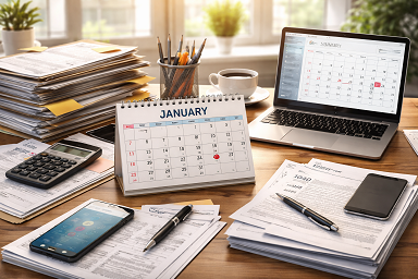 Calendario fiscale Gennaio 2026 date