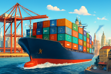 record surplus cina cos come export