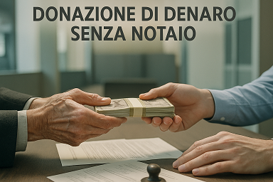 Donazione denaro obbligo restituzione