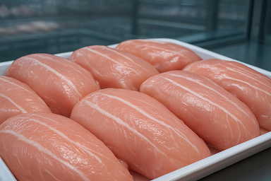 petti di pollo con strisce bianche fanno