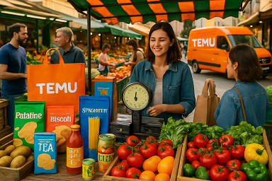 Mercato degli alimentari e cibi