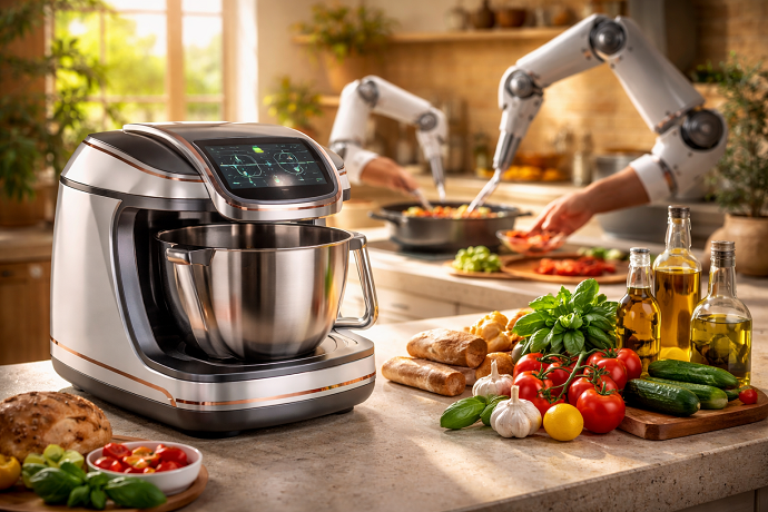 chatgtp e robot in cucina