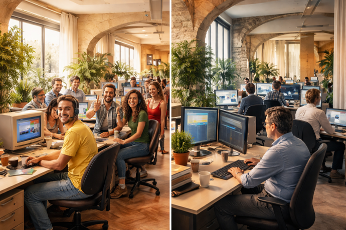 call center nel 1990