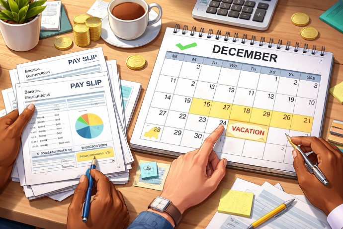 Conguagli ferie busta paga fine anno 