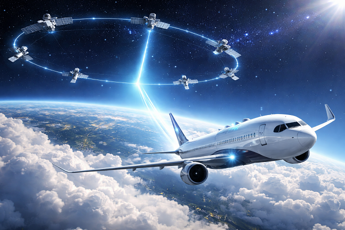 connessione internet starlink su aerei 