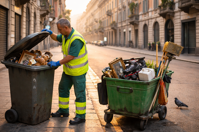 la vita degli spazzini a milano