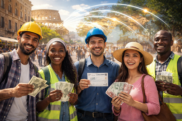 rimesse degli stranieri in italia nel 20