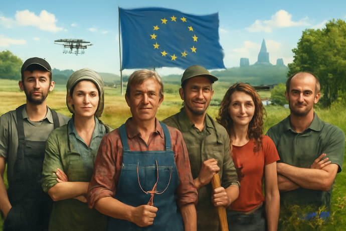 Grande protesta all'Unione Europea