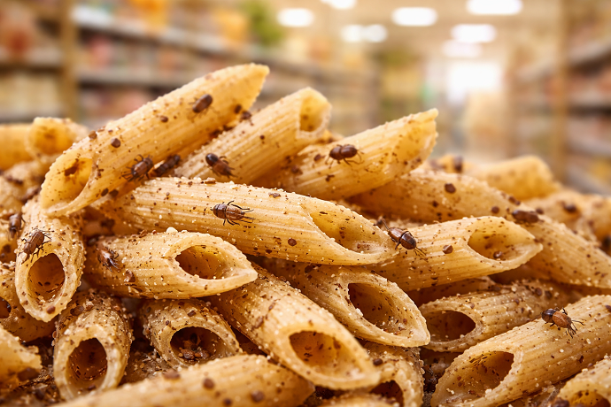 7mila Kg di pasta contaminata da Insetti