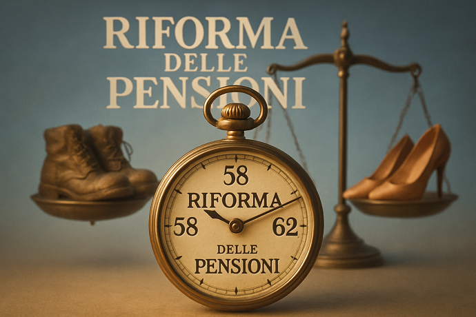 Pensioni 58 anni donne 62 anni altri