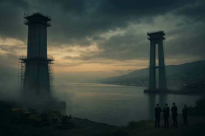 ponte di messina blocco lavori