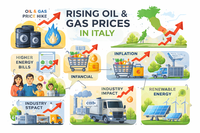 prezzi gas e petrolio in rialzo