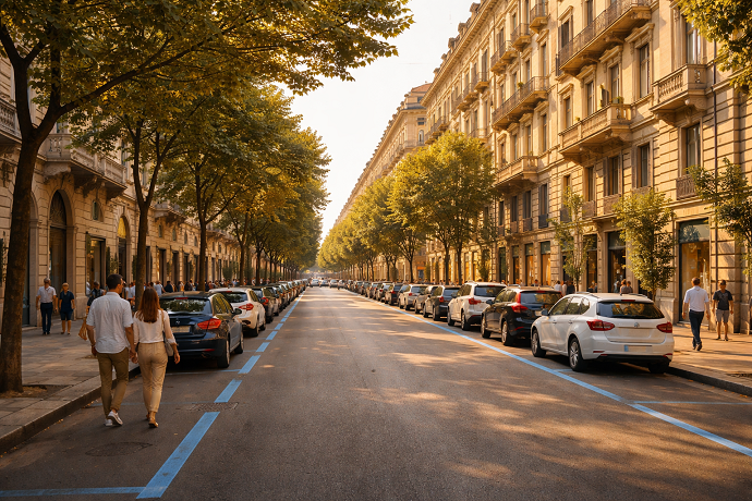 Strisce blu a Torino