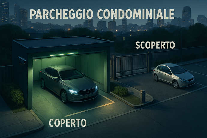 Posto auto coperto e scoperto