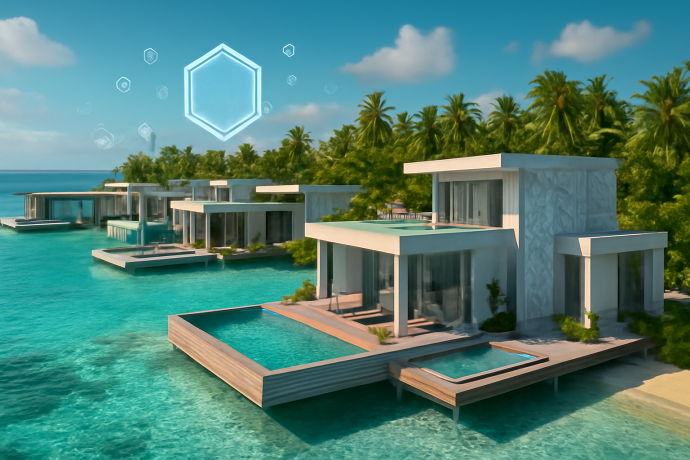 Resort alla maldive realizzato con Token