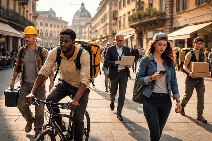 Lavorano a chiamata da piattaforma