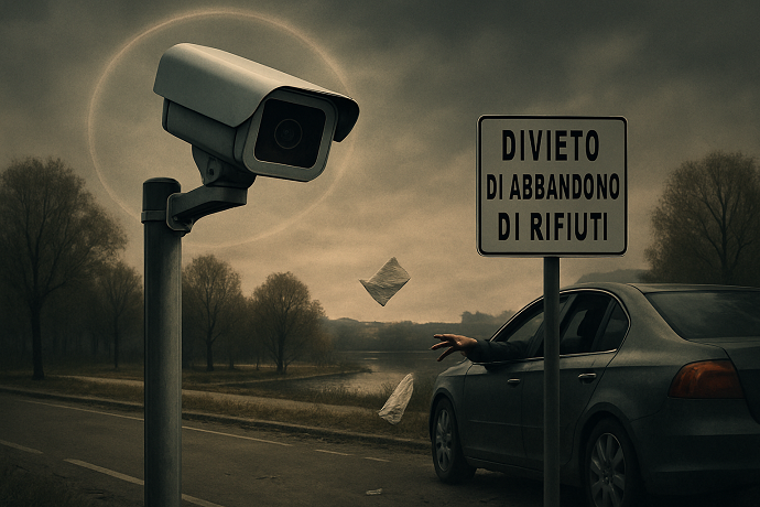 Rifiuti auto telecamere multe