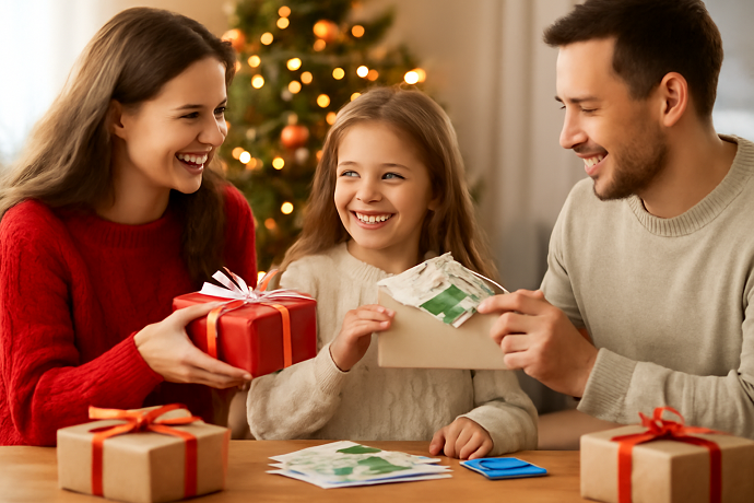 Soldi regali Natale tramite bonifico con