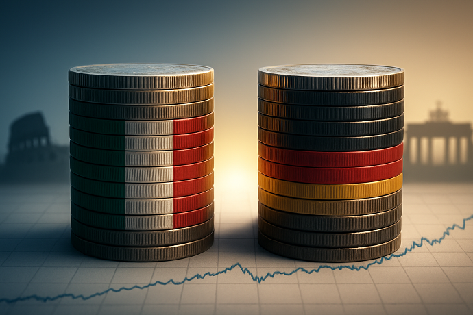 spread btp-bund bassi a livello record