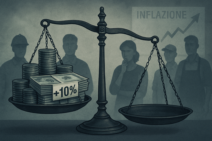 Stipendi aumentati 2019 2024 non basta