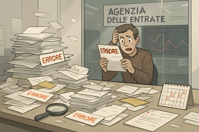 comunicazioni Agenzia Entrate sbagliate 