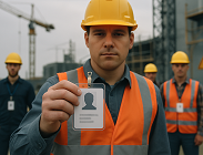 Tesserino di riconoscimento sul lavoro