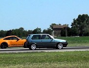Fiat Uno Turbo, Porsche Cayman S, sfida, velocit