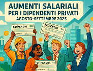 Stipendi dipendenti privati Agosto Settembre 2025