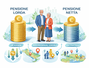 Tasse pensioni 2026 importo lordo netto 
